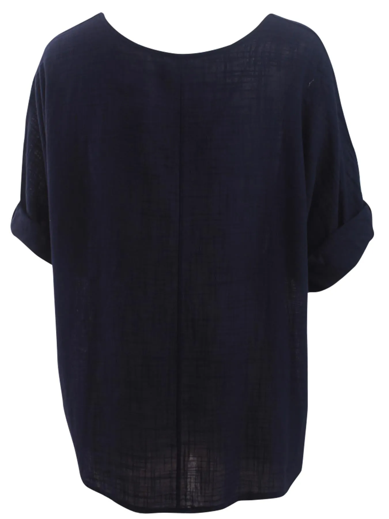 Kyla Plain Necklace Tunic Top
