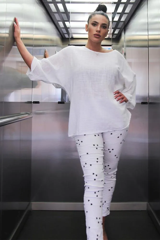 Kyla Plain Necklace Tunic Top