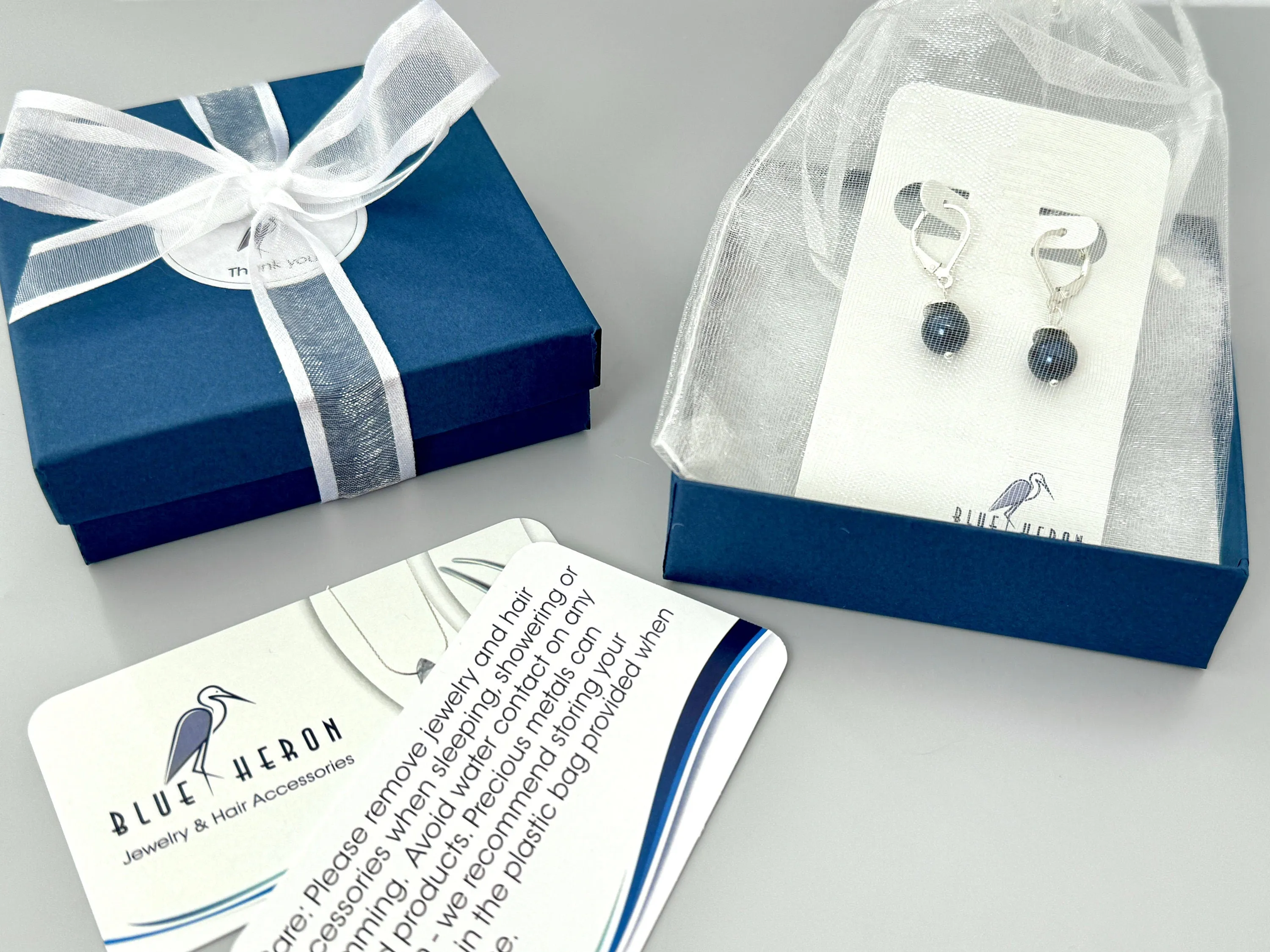 Lapis and crystal drop earrings dangle