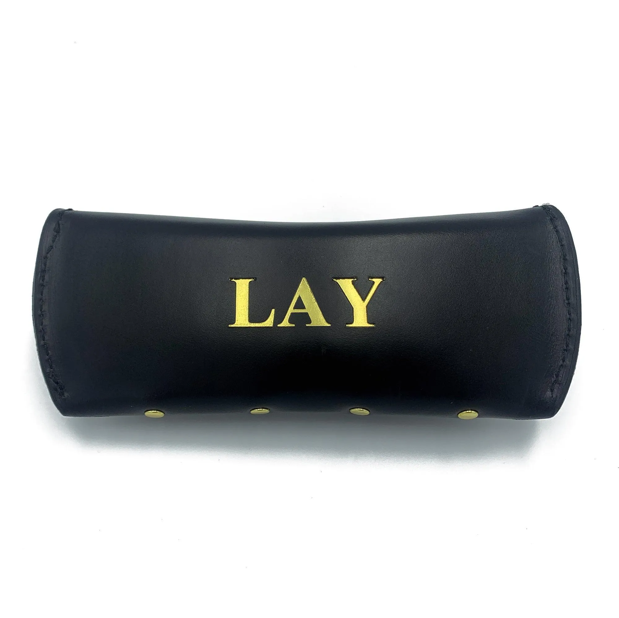 Leather Sunglass Case - Oxford Xcel Leather, Lined with Microsuede, Brass Hardware