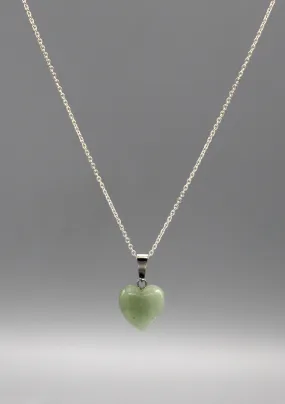 Light Green Jade Heart Shape Pendant