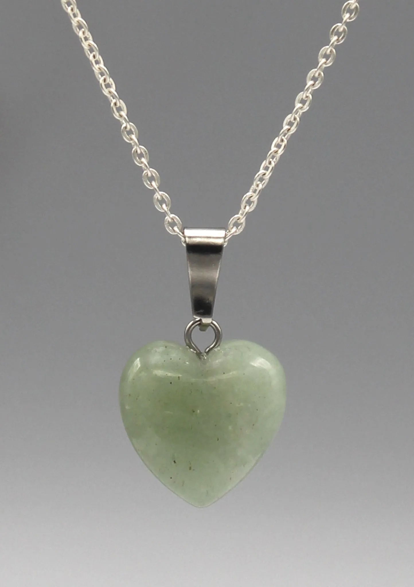 Light Green Jade Heart Shape Pendant
