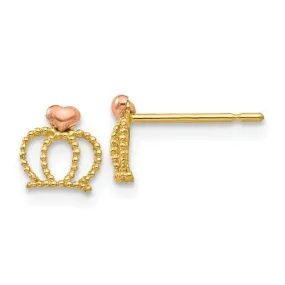 Little Girl Crown Stud Earrings