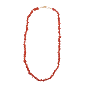 Long Shell Necklace - Coral