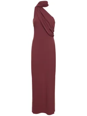 Magda Butrym   Draped jersey long dress w/scarf 