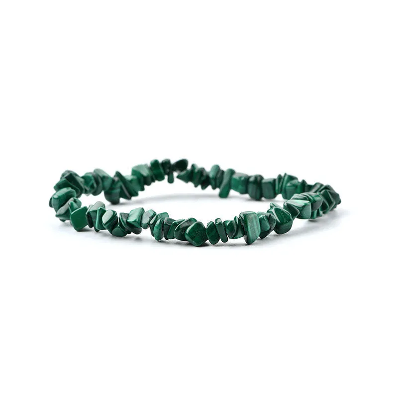 Malachite Chip Bracelet | Real Stone for Transformation & Protection
