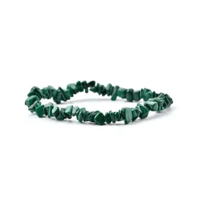 Malachite Chip Bracelet | Real Stone for Transformation & Protection