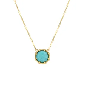 Maman Crown Bezel Turquoise Necklace