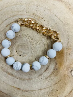 Marble & Gold Chain Bracelet