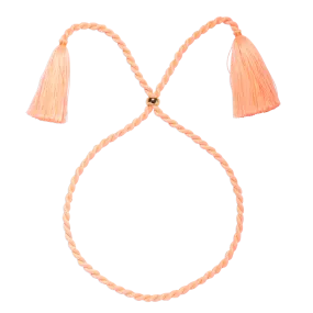 Marina Silk Cord Necklace in Coral