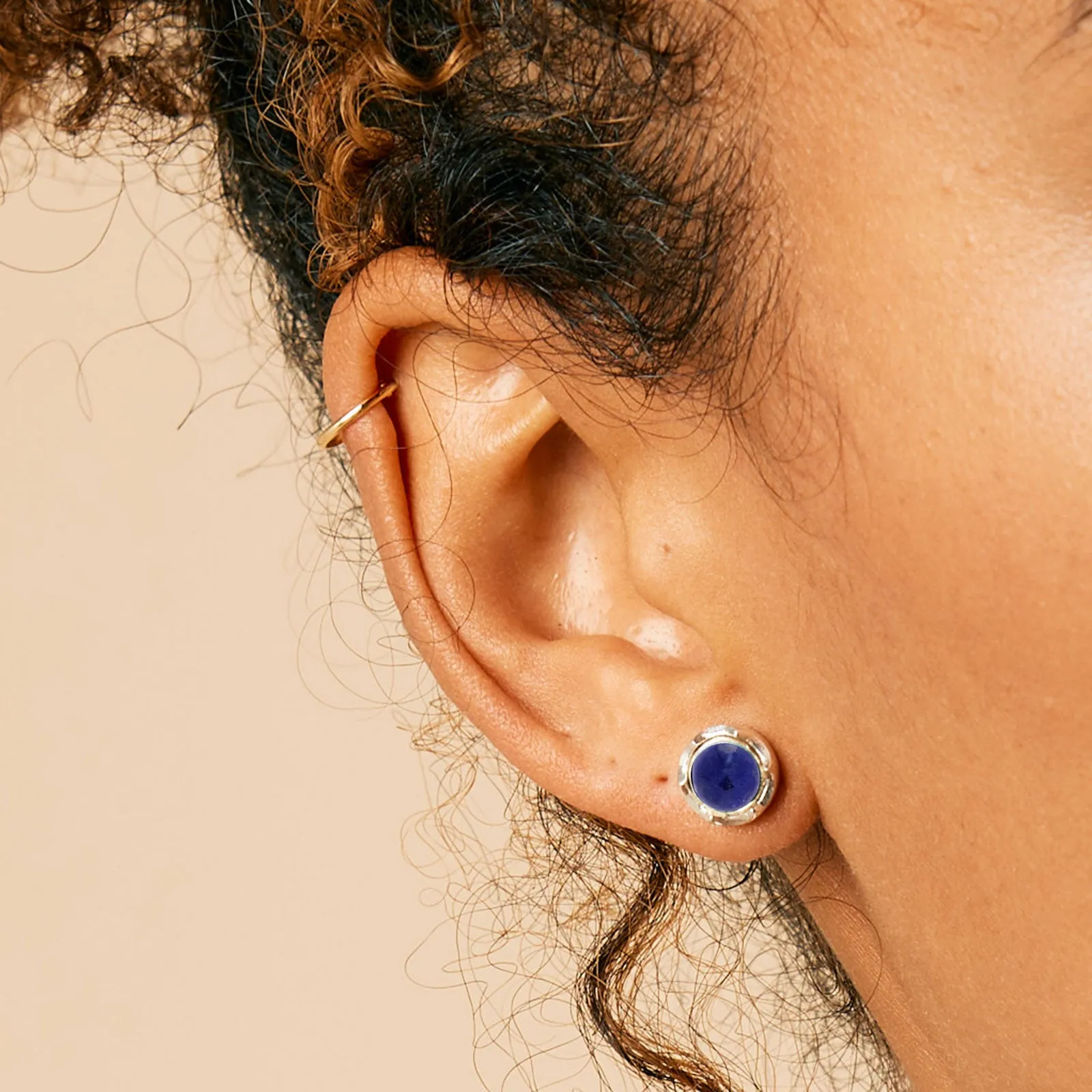 Maya Stud Earrings - Lapis Lazuli