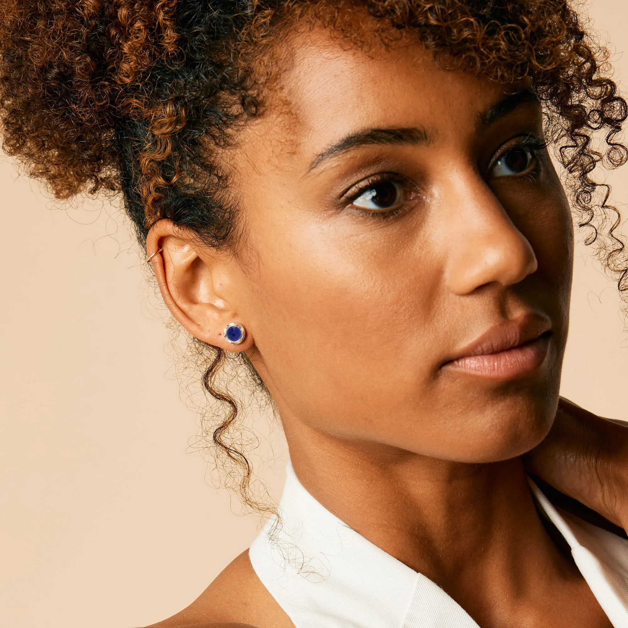 Maya Stud Earrings - Lapis Lazuli