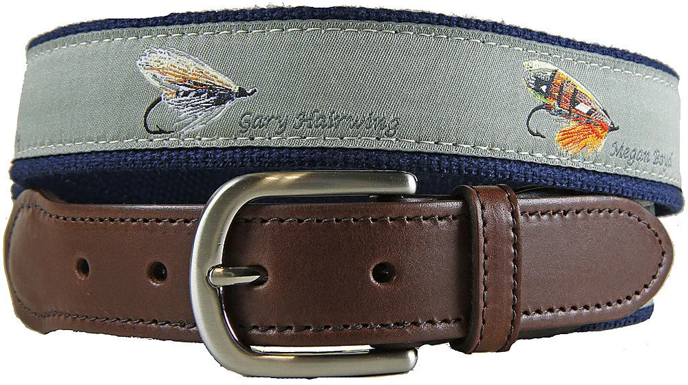 Megan Boyd Flies Leather Tab Belt