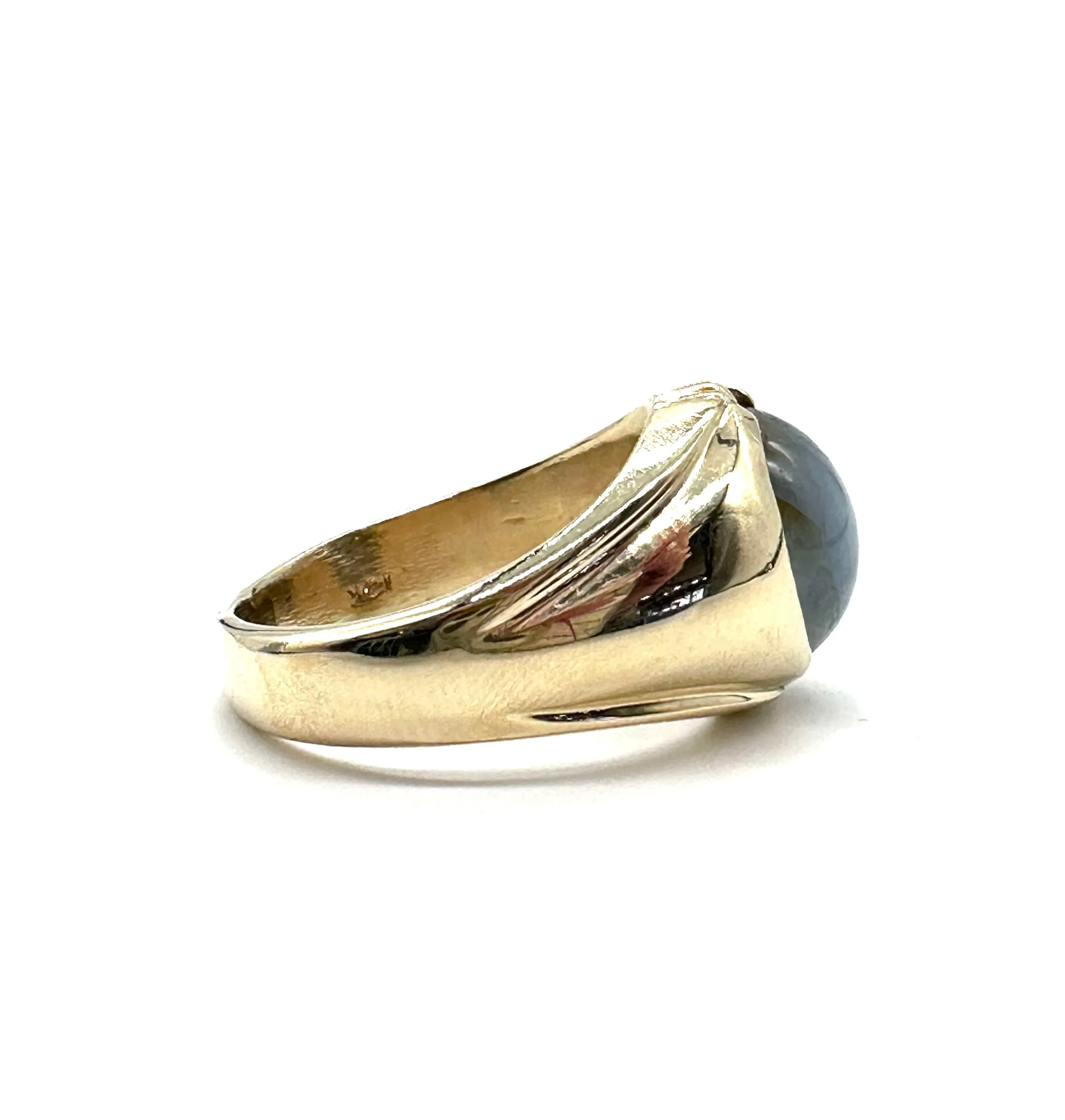 Men's Gray Moonstone Ring