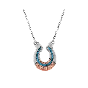 Montana Women's Inner Light Turquoise Horseshoe Necklace