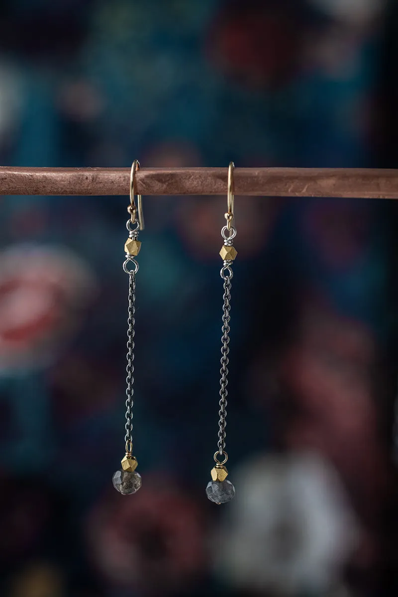 Mystic Chain Drop Earrings | Silver