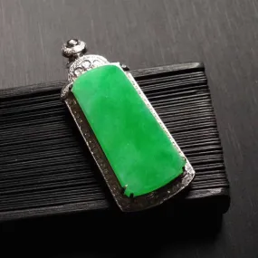 Natural Jade Pendant Jadeite Gold Pendant PT403