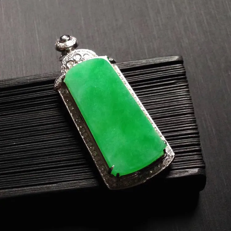 Natural Jade Pendant Jadeite Gold Pendant PT403