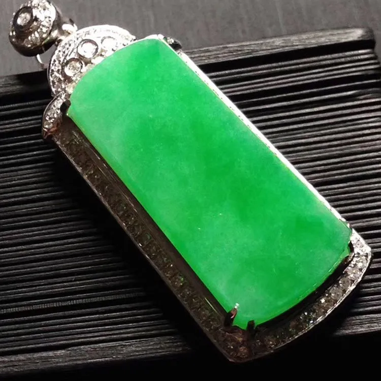 Natural Jade Pendant Jadeite Gold Pendant PT403