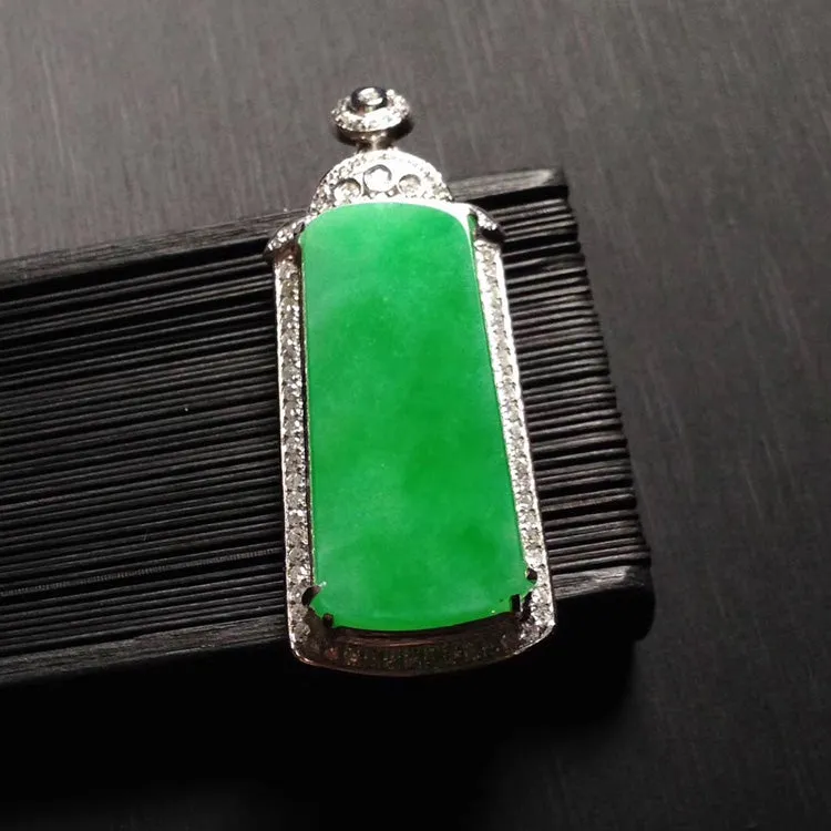 Natural Jade Pendant Jadeite Gold Pendant PT403