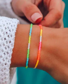 Neon Ombre Seed Bead Bracelet