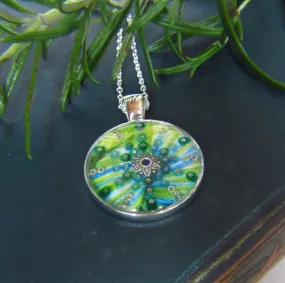 Neptune - silver plated pendant and necklace