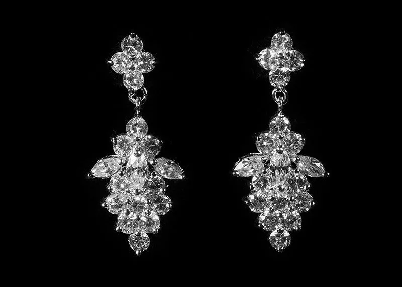 Nichelle Marquise Cluster Statement Necklace Set | Cubic Zirconia