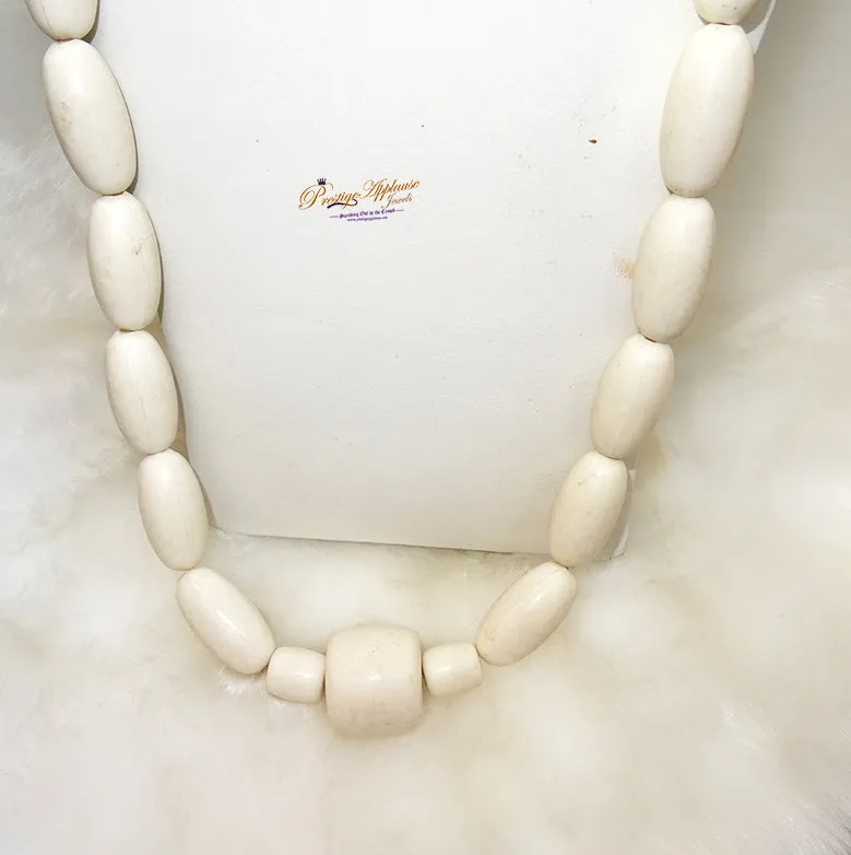Nigerian Ethnic Arcylic Coral wedding Men Beaded Groom Edo Igbo Red White Necklace Jewellery