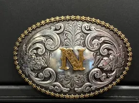 Nocona Initial Belt Buckle N