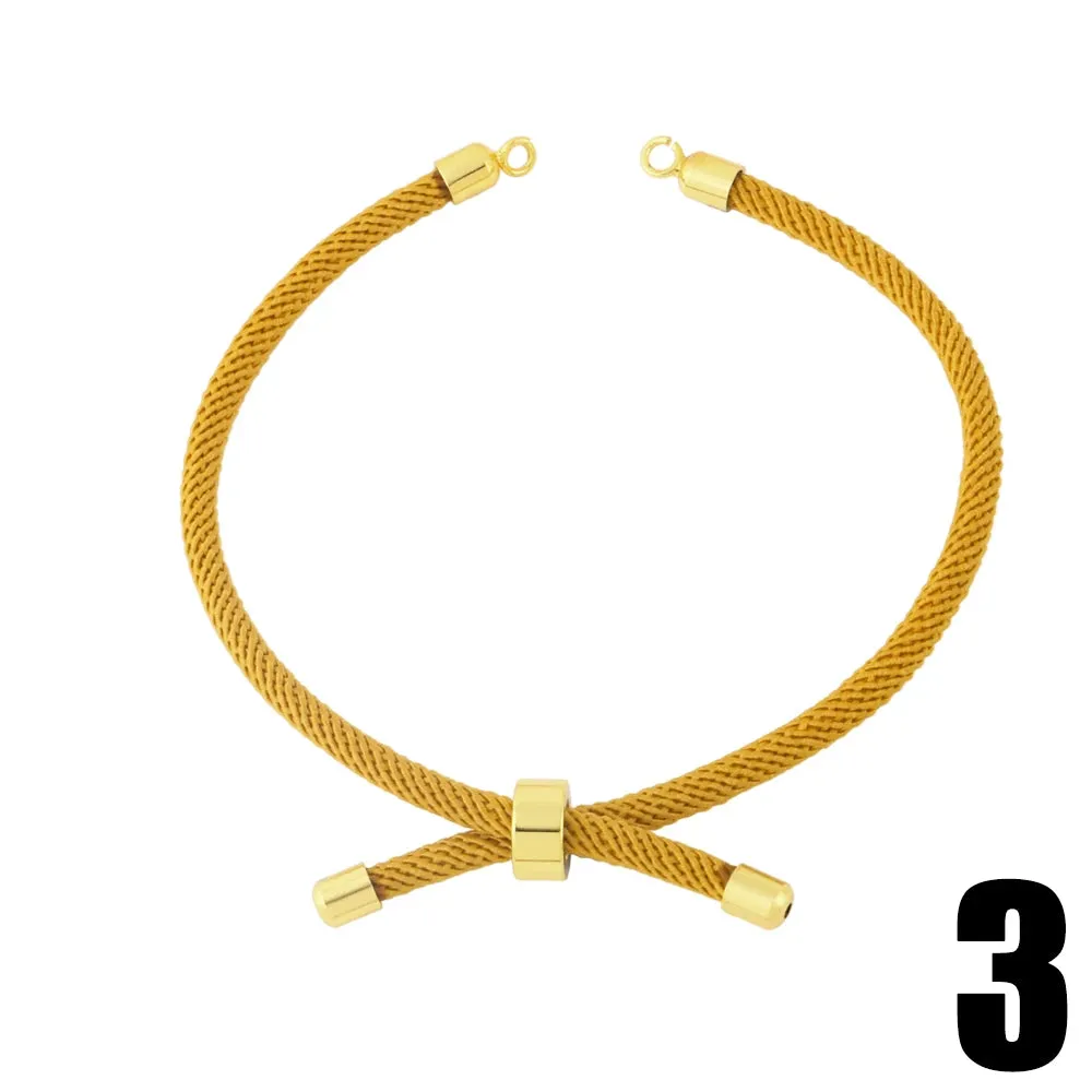 OCESRIO Fashion Cotton Rope Chain for Bracelet Making DIY Gold Plated Copper Adjustable Jewelry Creation Wholesale cana012