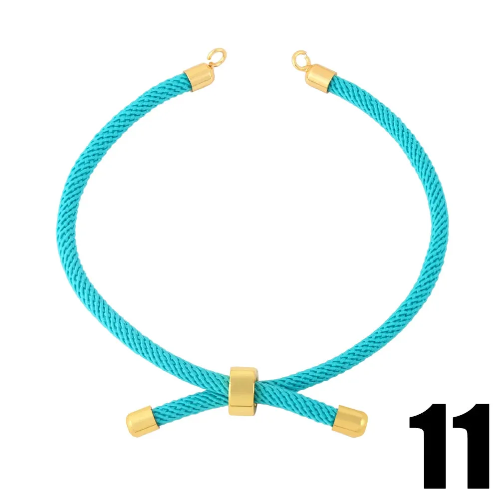 OCESRIO Fashion Cotton Rope Chain for Bracelet Making DIY Gold Plated Copper Adjustable Jewelry Creation Wholesale cana012