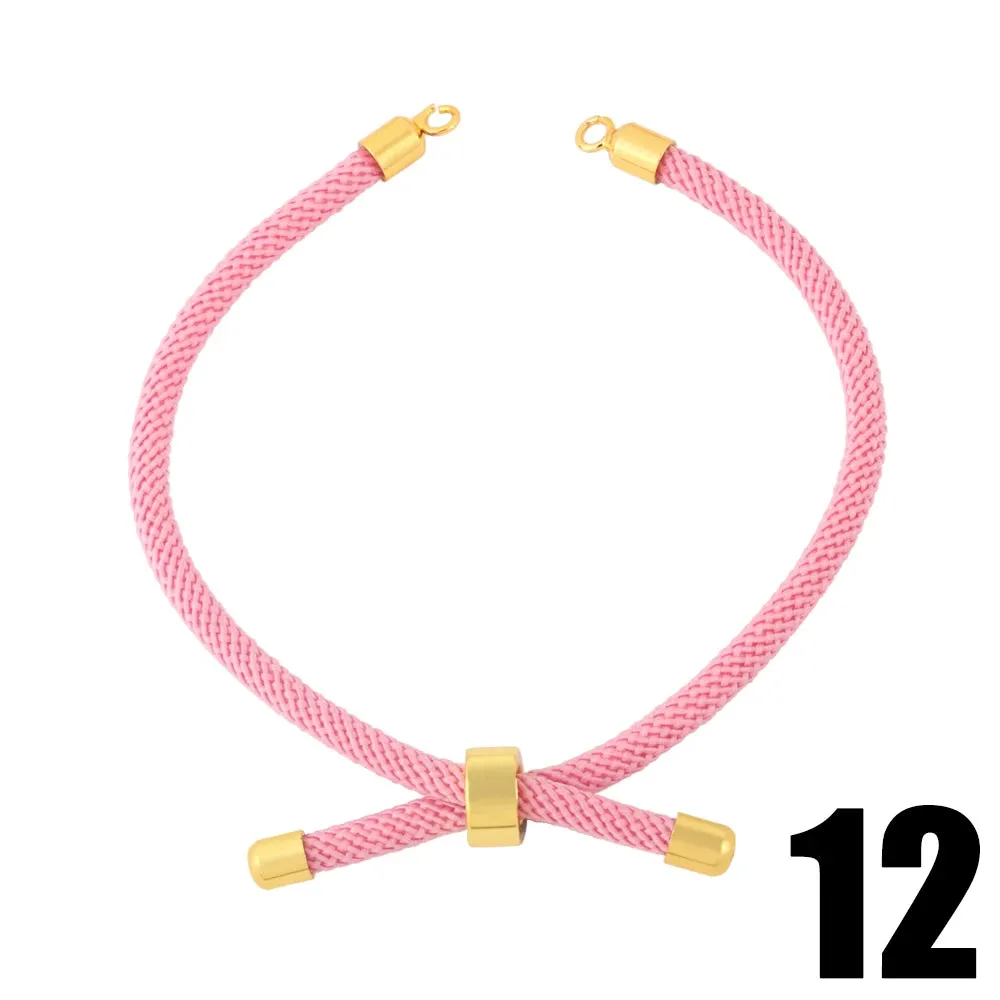 OCESRIO Fashion Cotton Rope Chain for Bracelet Making DIY Gold Plated Copper Adjustable Jewelry Creation Wholesale cana012