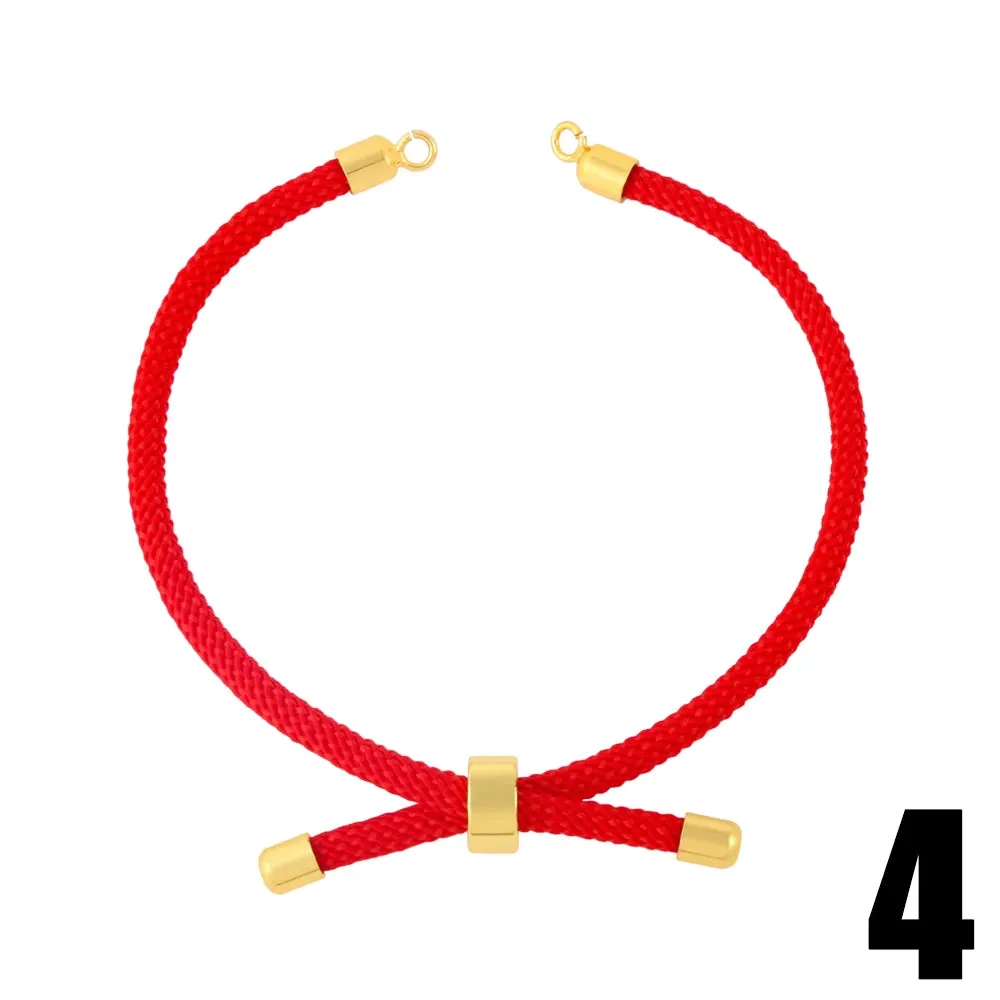 OCESRIO Fashion Cotton Rope Chain for Bracelet Making DIY Gold Plated Copper Adjustable Jewelry Creation Wholesale cana012