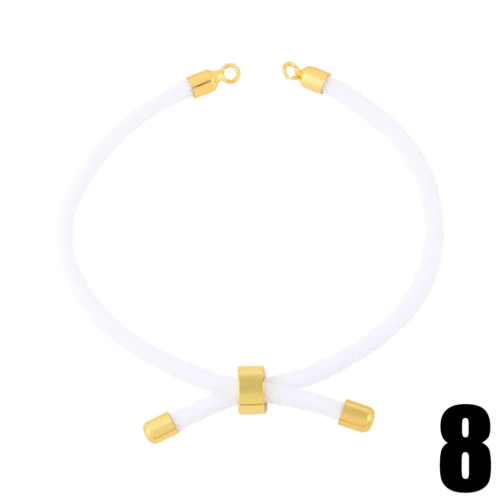 OCESRIO Fashion Cotton Rope Chain for Bracelet Making DIY Gold Plated Copper Adjustable Jewelry Creation Wholesale cana012