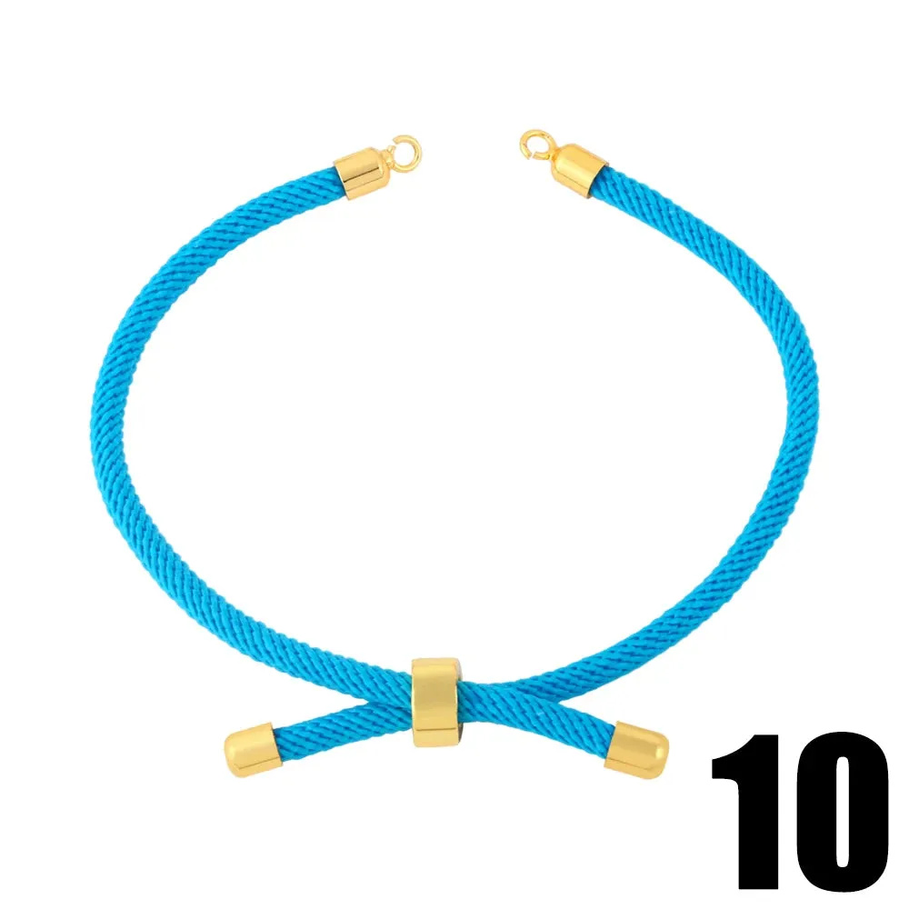 OCESRIO Fashion Cotton Rope Chain for Bracelet Making DIY Gold Plated Copper Adjustable Jewelry Creation Wholesale cana012