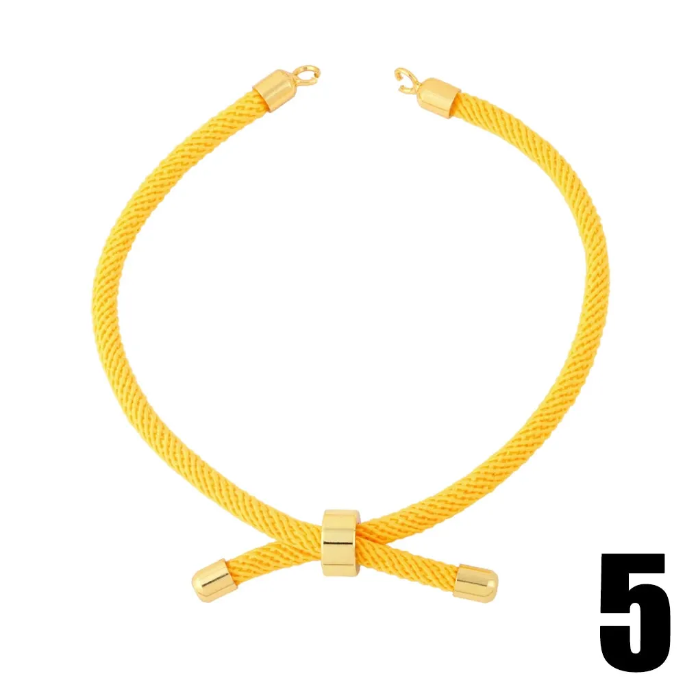 OCESRIO Fashion Cotton Rope Chain for Bracelet Making DIY Gold Plated Copper Adjustable Jewelry Creation Wholesale cana012