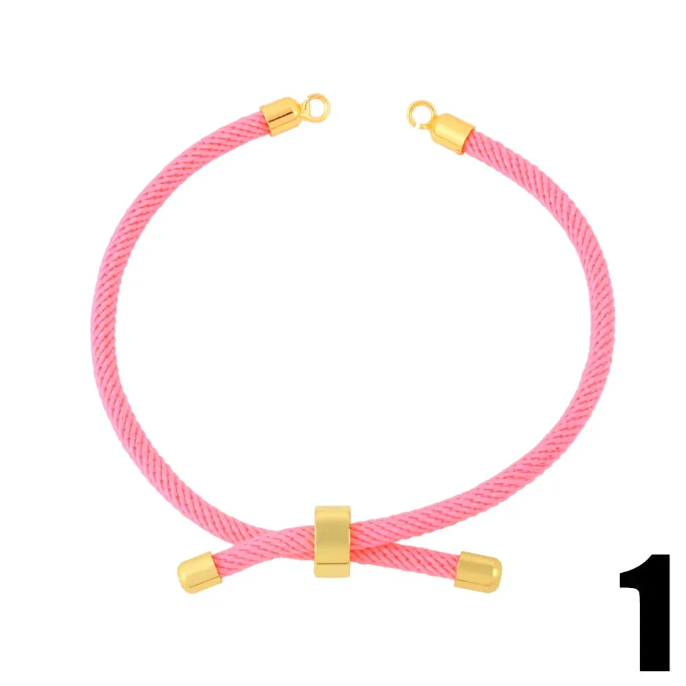 OCESRIO Fashion Cotton Rope Chain for Bracelet Making DIY Gold Plated Copper Adjustable Jewelry Creation Wholesale cana012