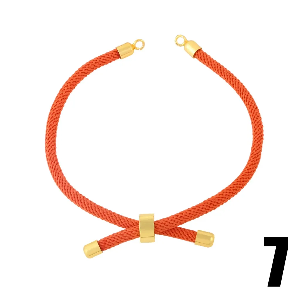 OCESRIO Fashion Cotton Rope Chain for Bracelet Making DIY Gold Plated Copper Adjustable Jewelry Creation Wholesale cana012