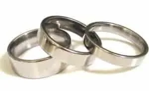 One piece 8mm Stainless Steel ring core, 1.5mm thickness, comfort fit