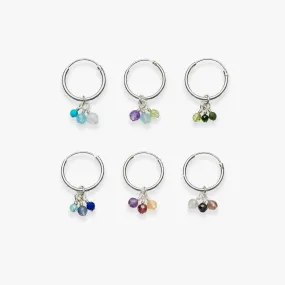 Palette bunch charm earring silver