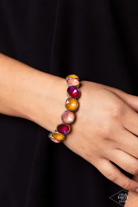 Paparazzi Radiant on Repeat - Orange Bracelet - Black Diamond Exclusive