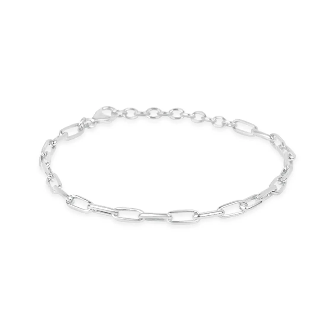 Paperclip Chain Bracelet | Silver