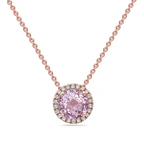 Pastel Morganite and Diamond Pendant