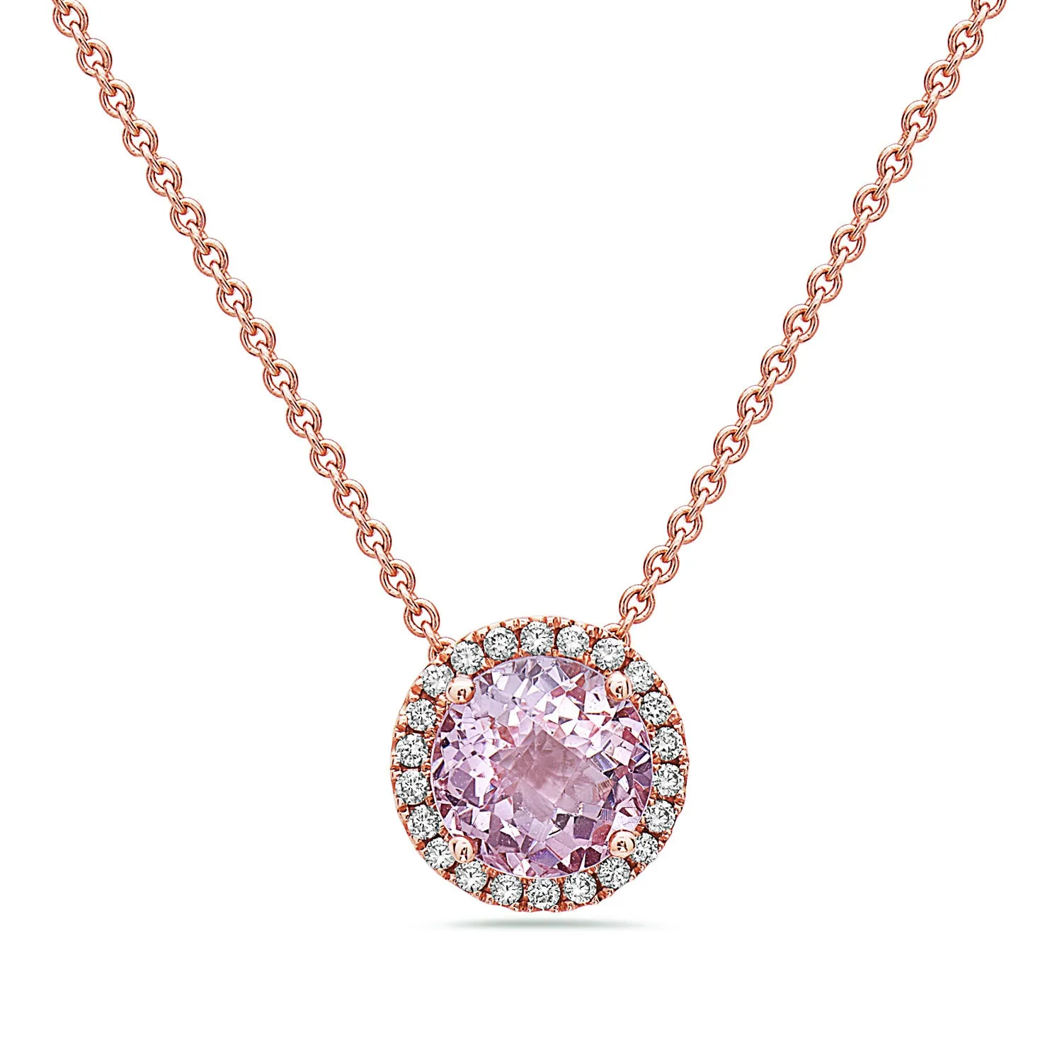 Pastel Morganite and Diamond Pendant