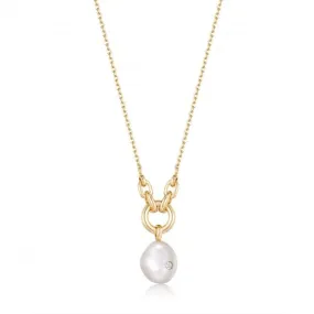Pearl Sparkle Pendant Necklace  N043-03G