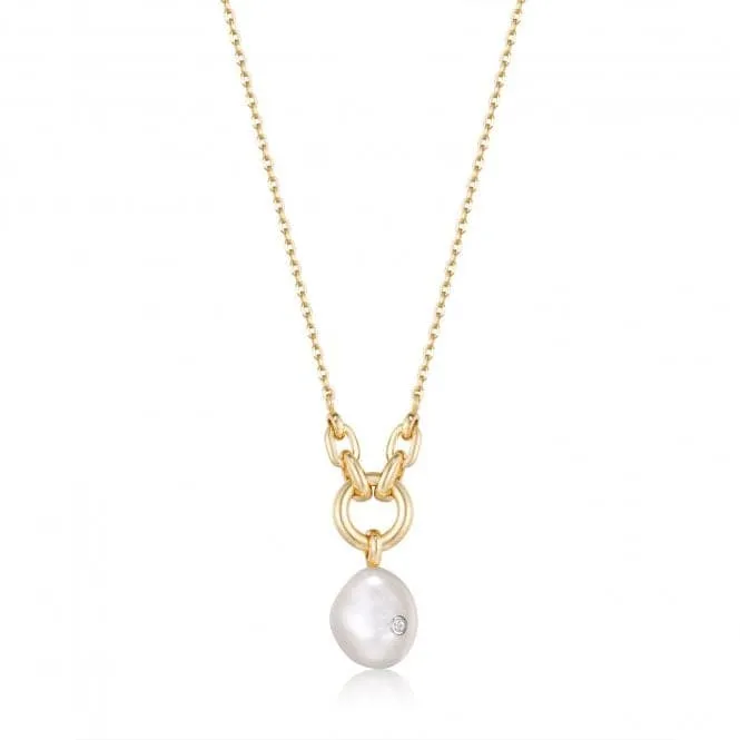 Pearl Sparkle Pendant Necklace  N043-03G
