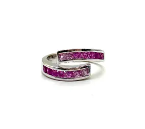 Pink Sapphire Ombre Bypass Band