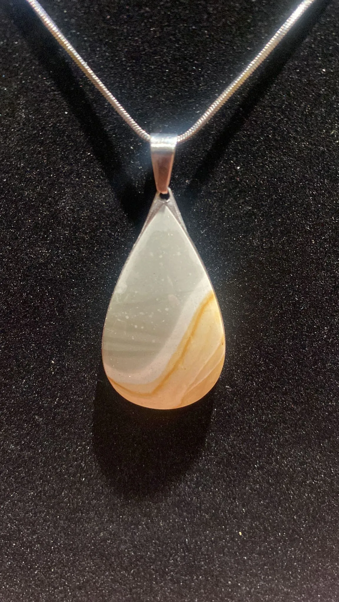 Polychromatic Jasper Teardrop Crystal Pendant (XL)