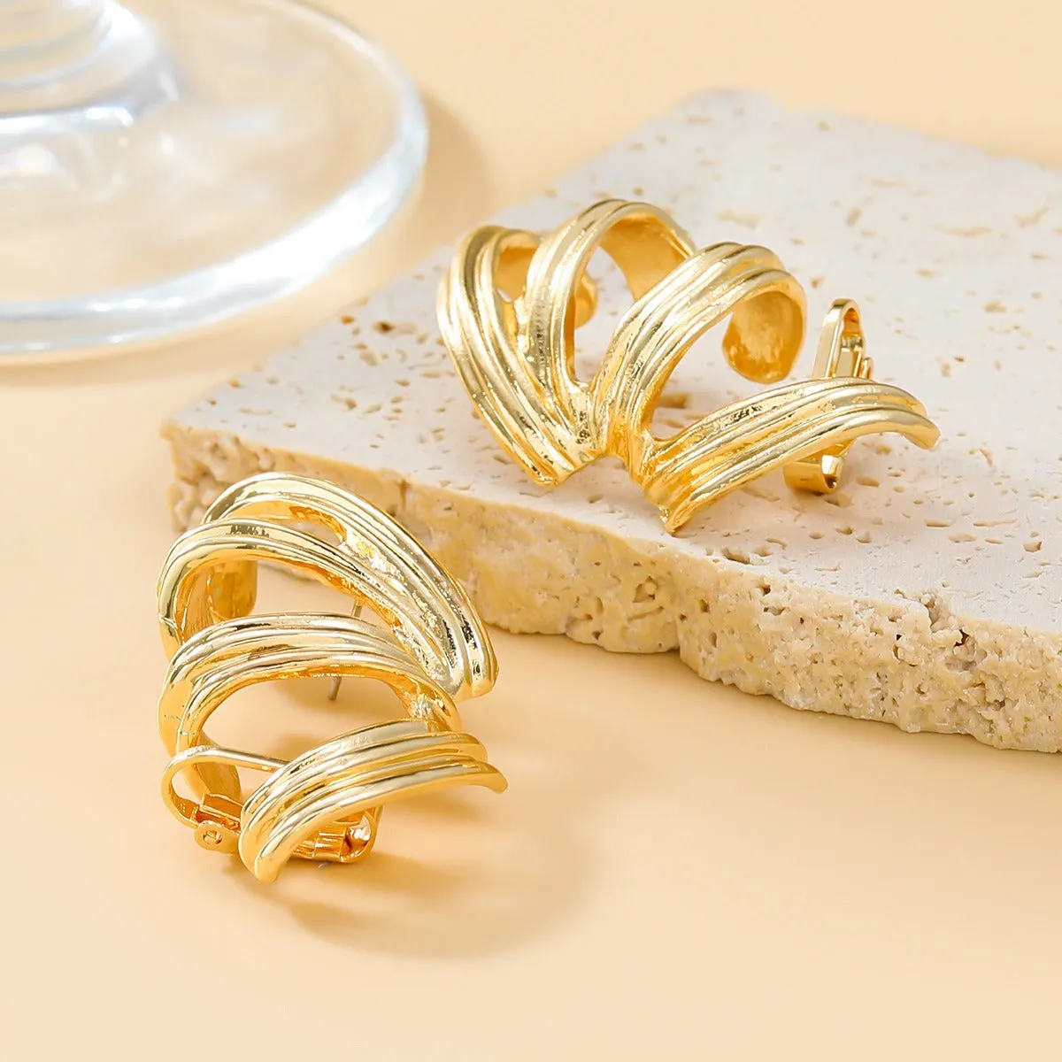 Pre Order:  Exaggerated Spring-Shaped Earrings