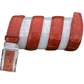 Premium Brown Alligator Leather Belt For Men - Automatic Buckle | BE-BRO-06